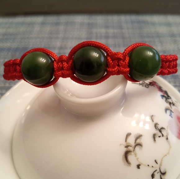 Handmade Other - Canadian Nephrite Jade Chinese Red String Bracelet